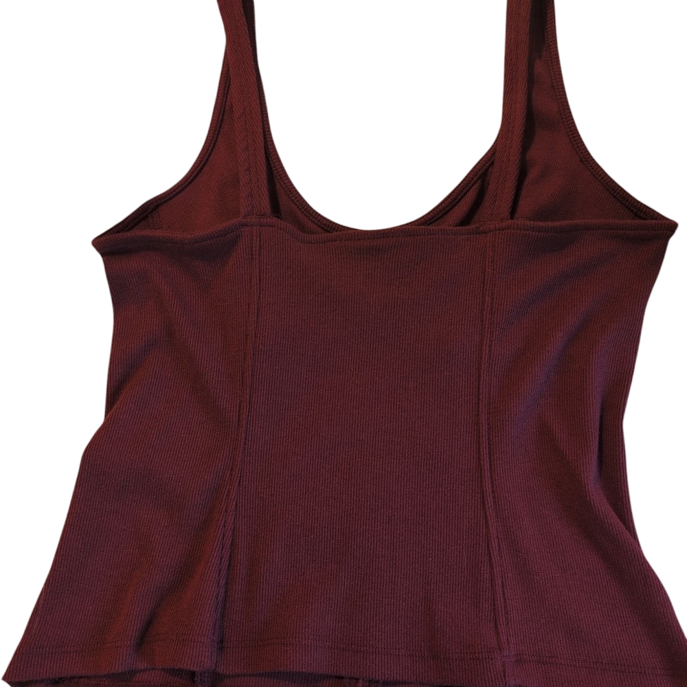 Universal Thread Burgundy Ribbed Tank Top - Picture 5 of 6